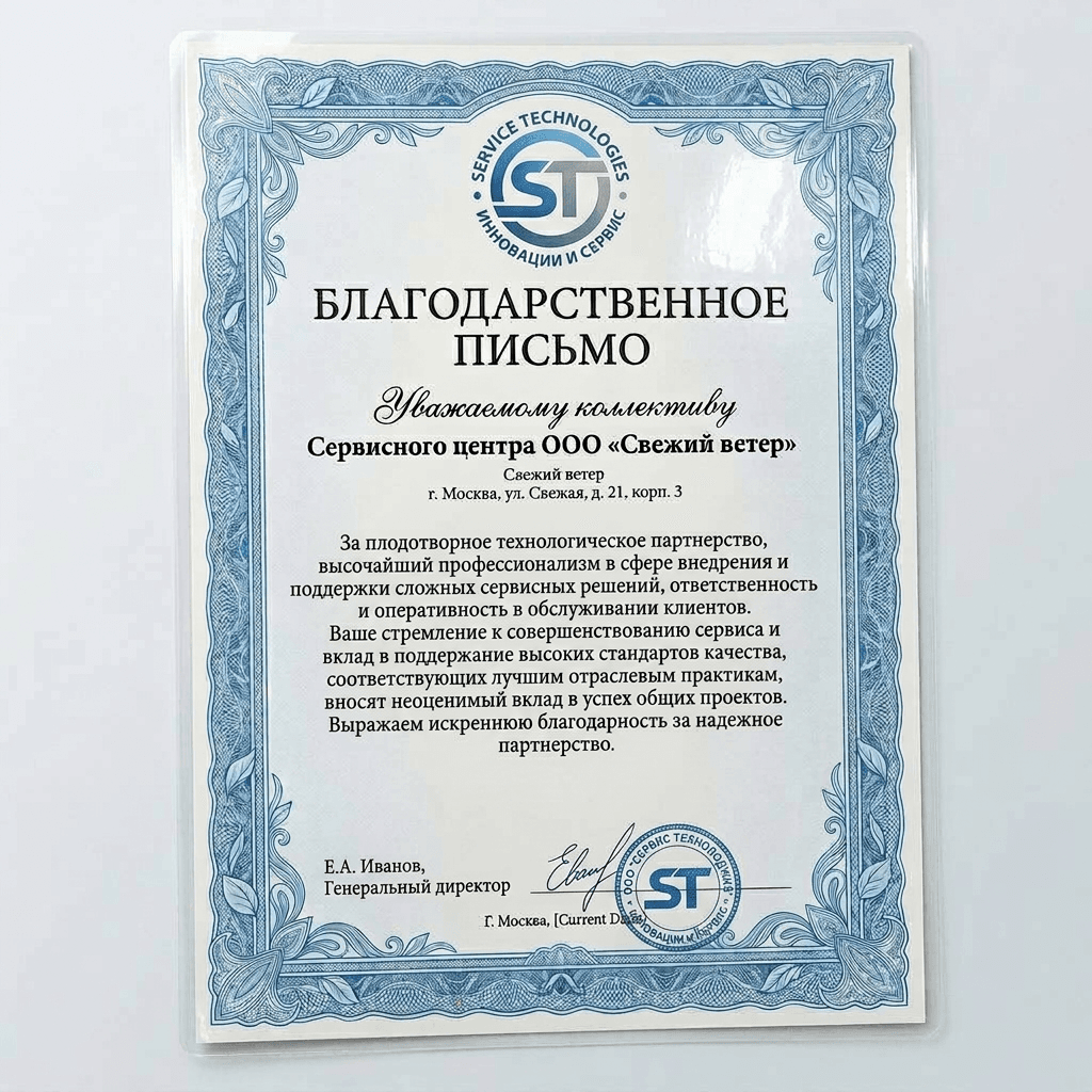 Благодарность от DEXP Technologies